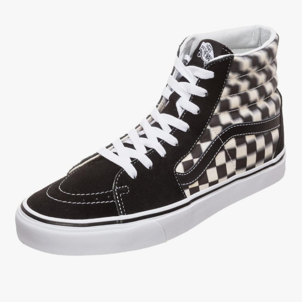 Vans Checked Black And White High Tops Size 7.5